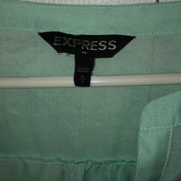 Express mint button down top - Picture 2 of 4
